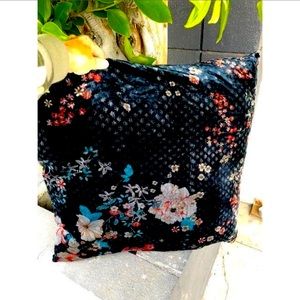 JOHNNY WAS Velvet Throw Pillow- RARE! NWOT